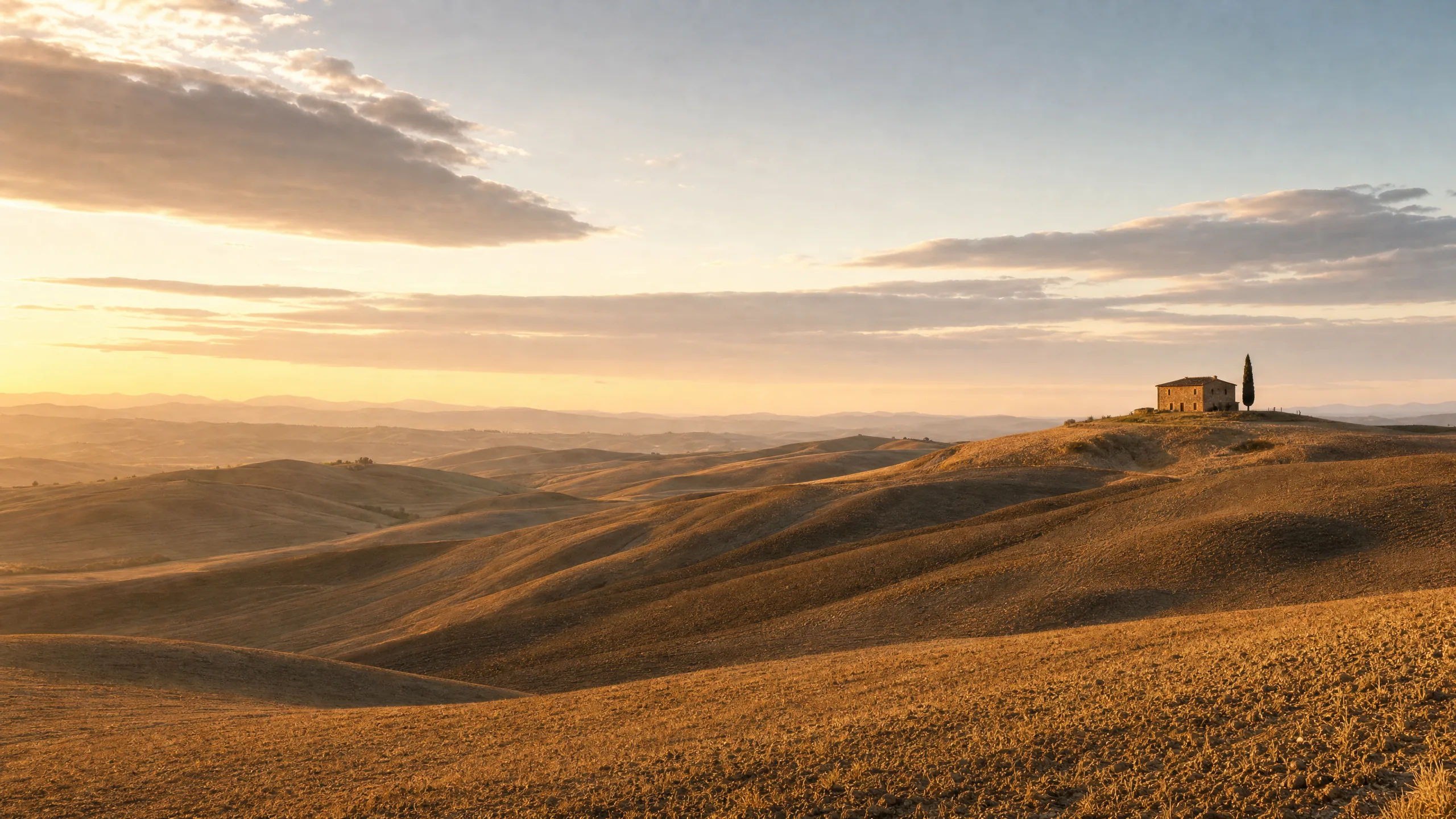 Colline argillose delle Crete Senesi con podere isolato